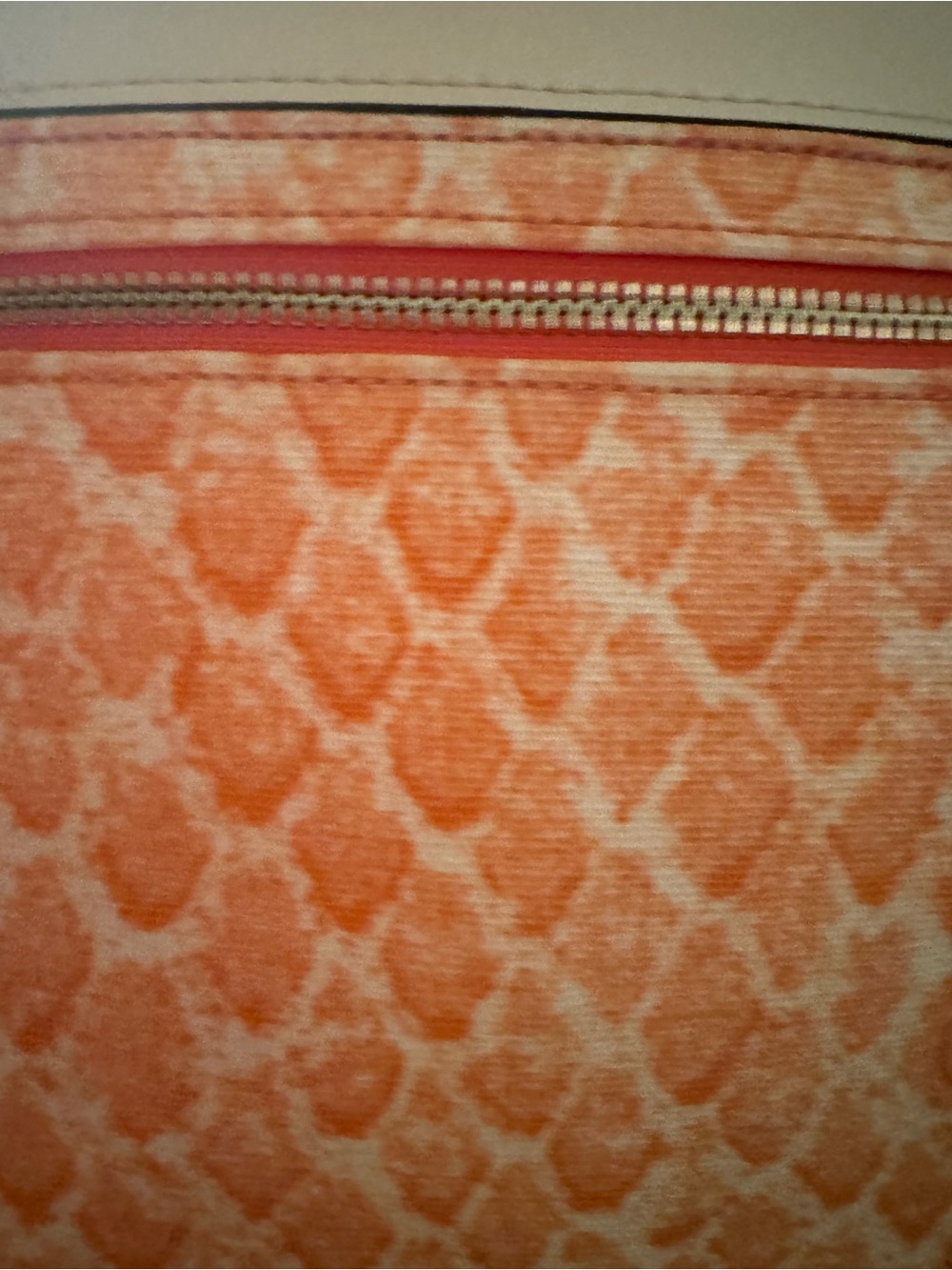 Coach GOOD as NEW Snake Patterned Tote Bag with Cream Trim with Triple Hangtag - Picture 4 of 15